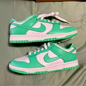 Women’s green glow Nike dunks
